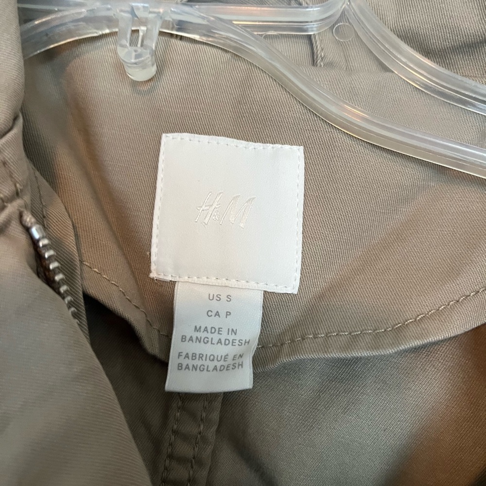 H&M box Utility Jacket in Khaki 100% cotton size small - Picture 4 of 11